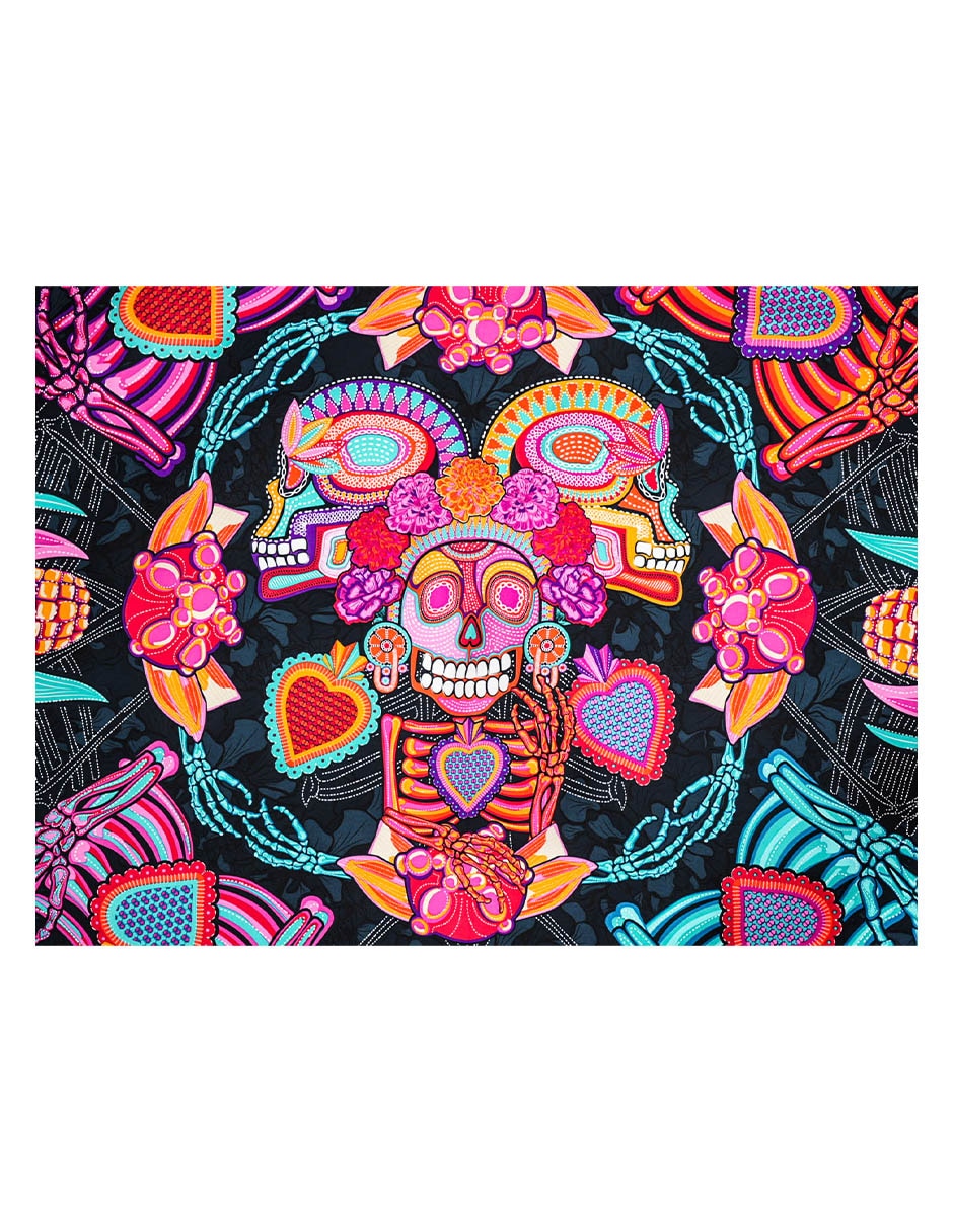 Mascada con estampado gráfico de seda para mujer 2