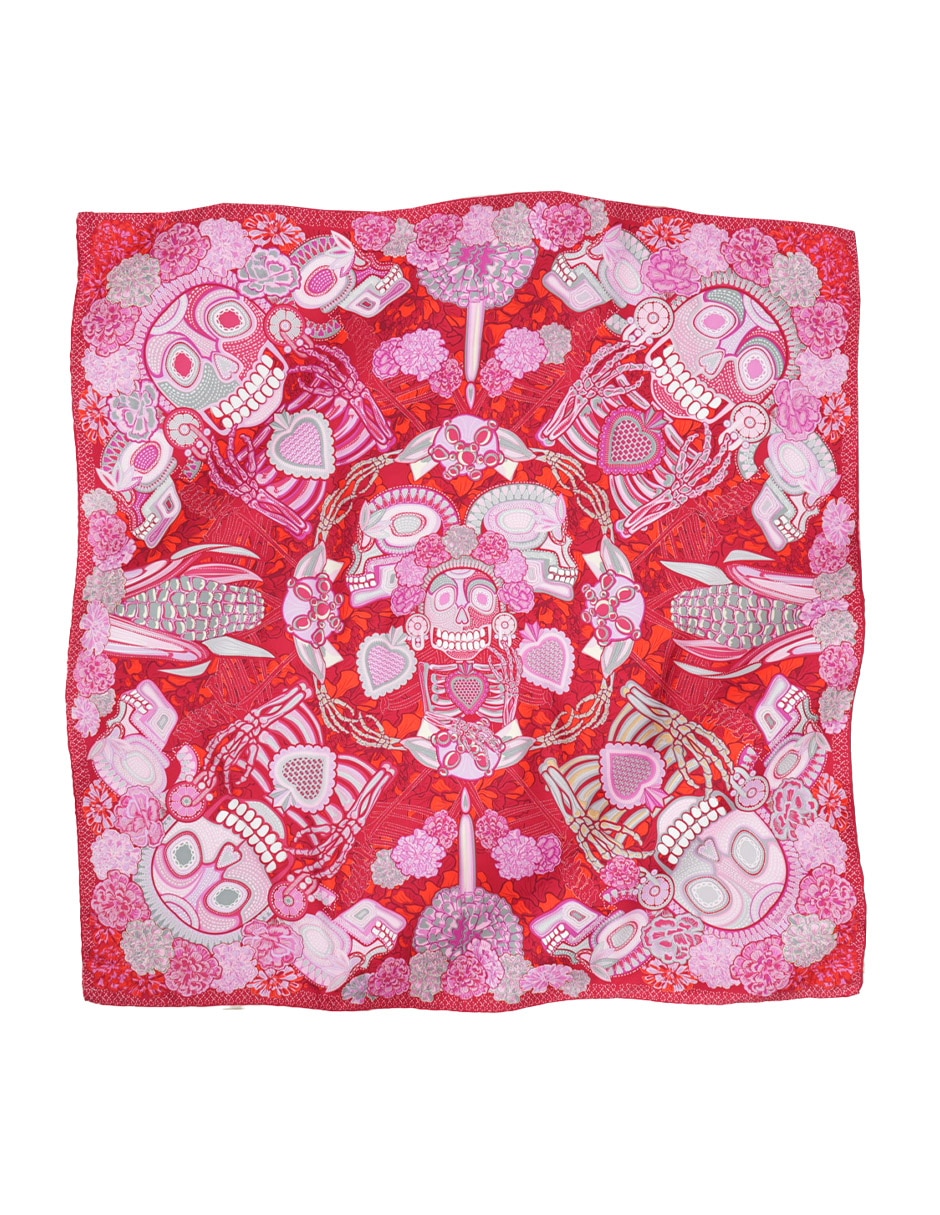 Mascada con estampado de seda para mujer 3