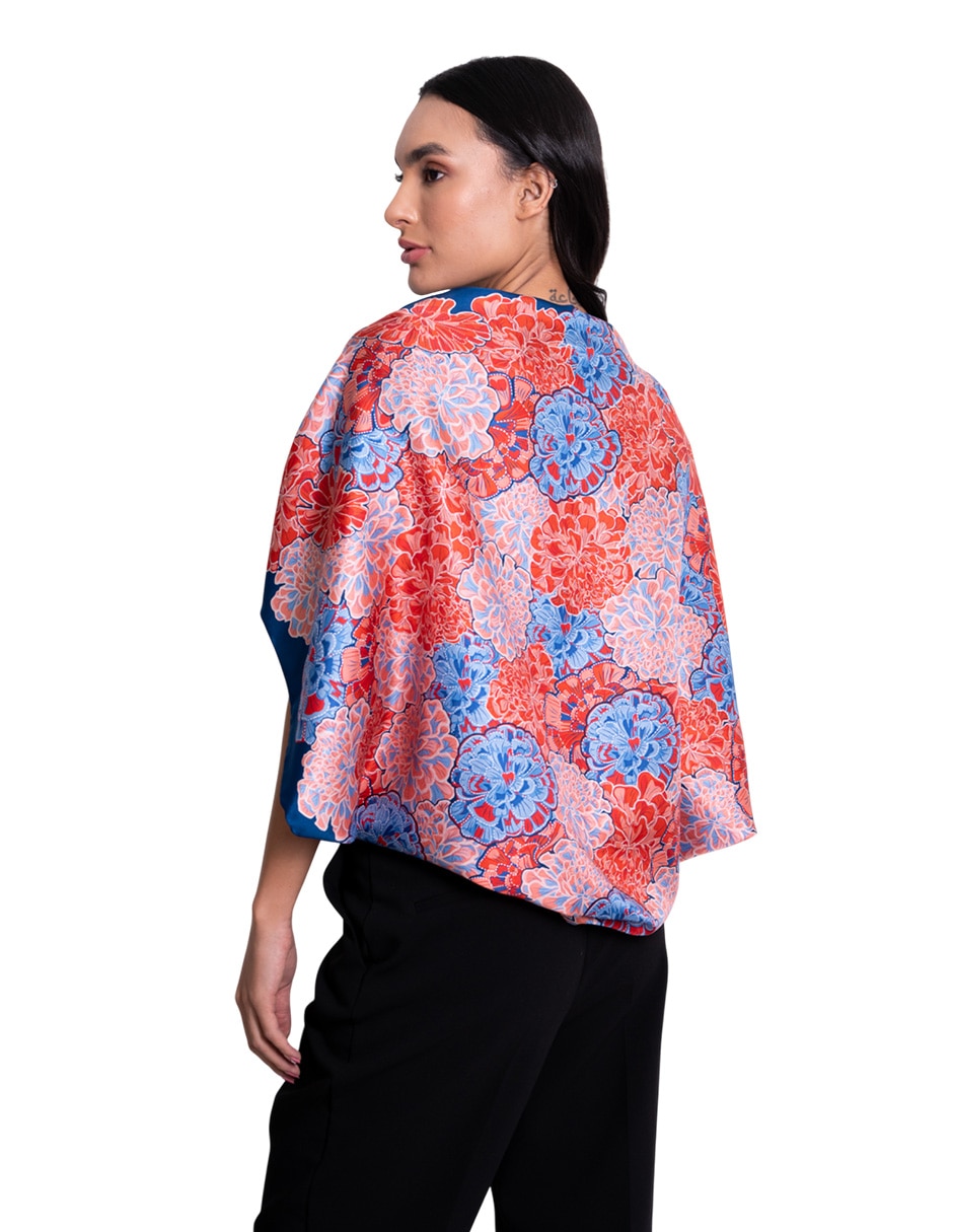 Mascada con estampado de seda para mujer 3