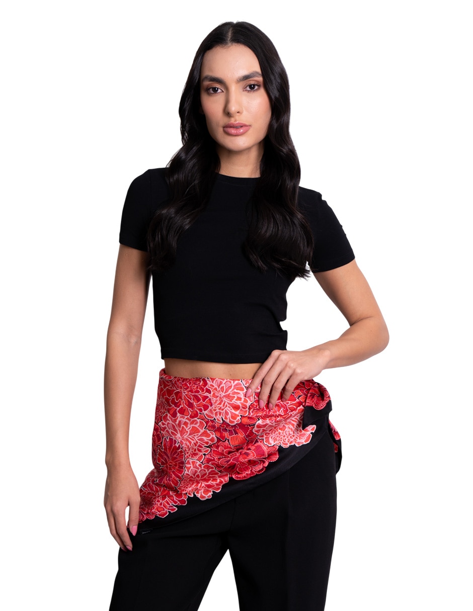 Mascada con estampado de seda para mujer
