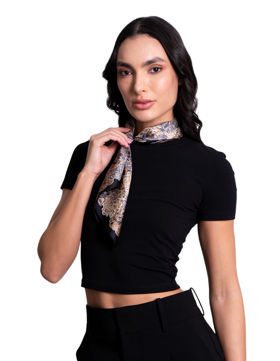 Mascada con estampado de seda para mujer 3