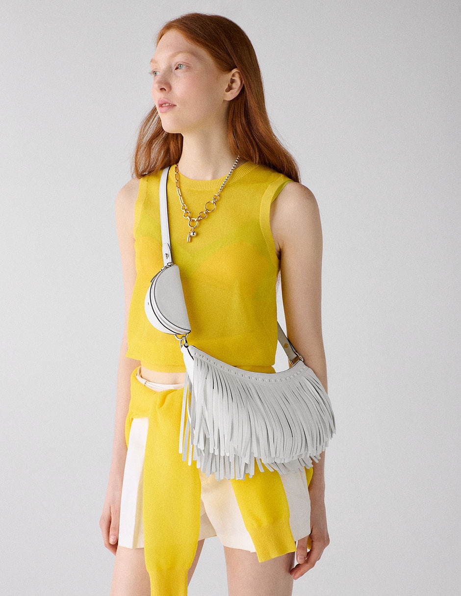 Bolsa crossbody de piel para mujer 8