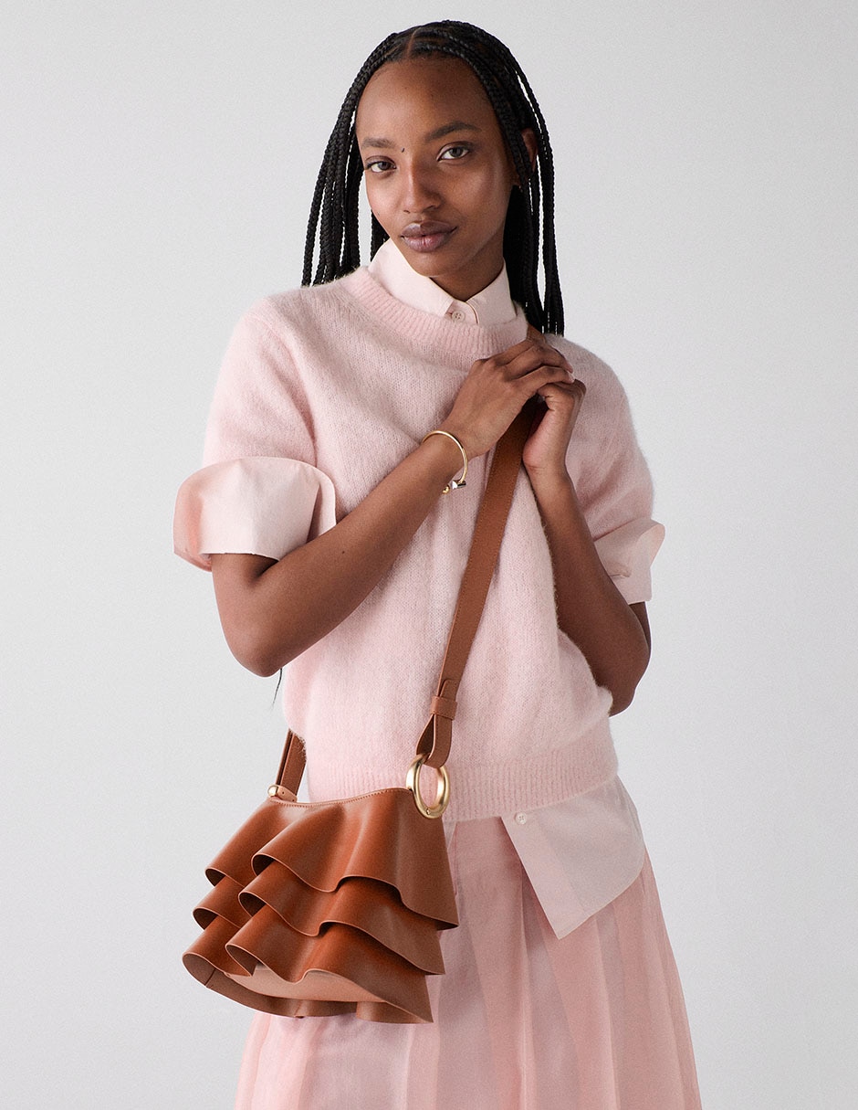 Bolsa crossbody Halo de piel para mujer 6