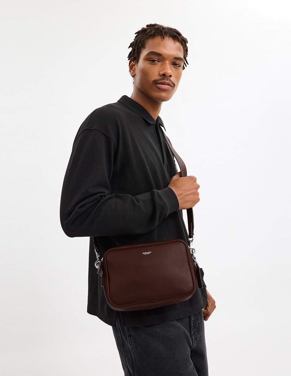 Bolsa crossbody Natural Grain Leather de piel para hombre 5