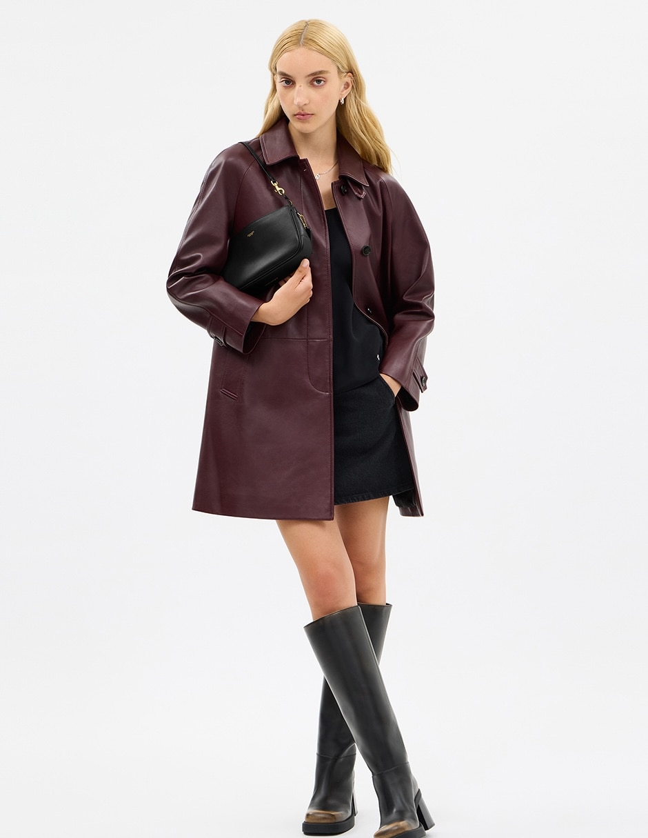 Bolsa shoulder natural grain leather de piel para mujer 5