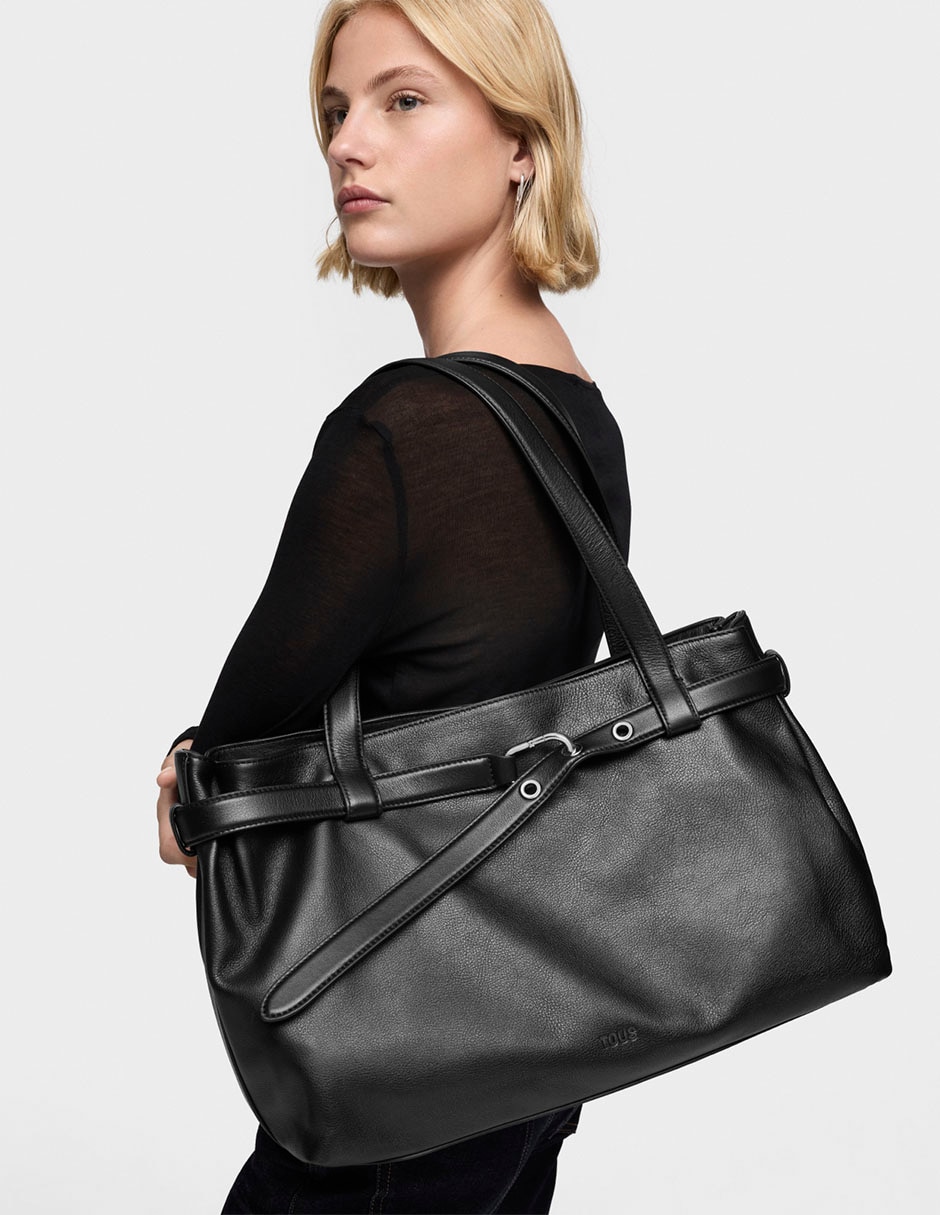 BOLSA Shopper grande TOU PIEL C, NEGRO