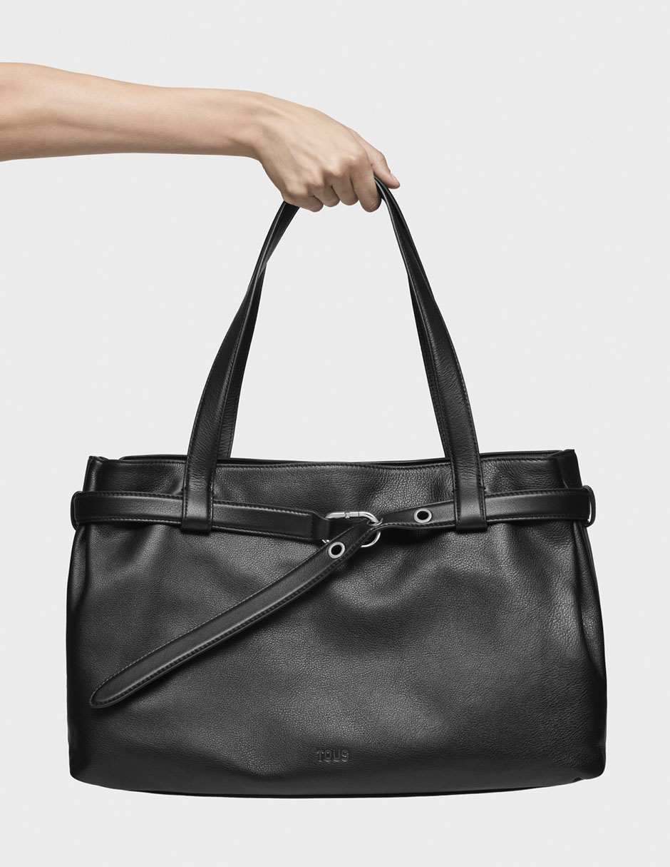 BOLSA Shopper grande TOU PIEL C, NEGRO