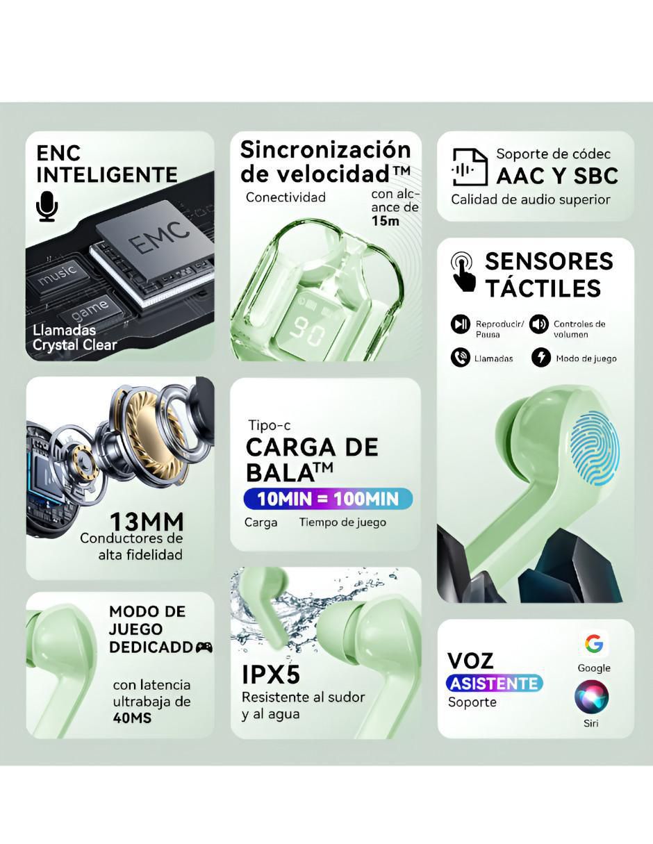 Audífonos in-ear inalámbricos con cancelación de ruido 2