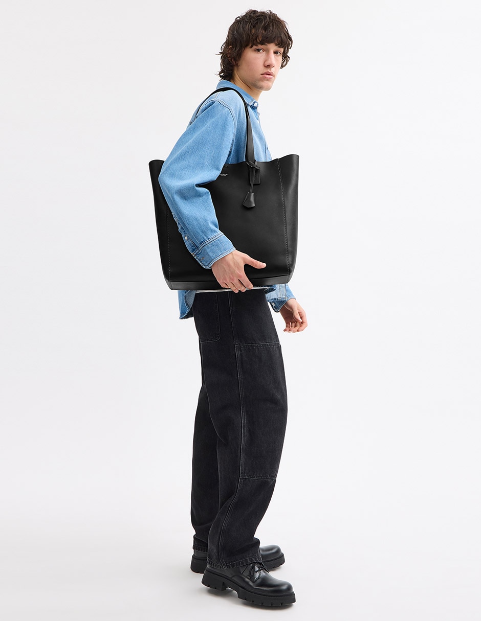 Bolsa tote Natural Grain Leather de piel para mujer 5