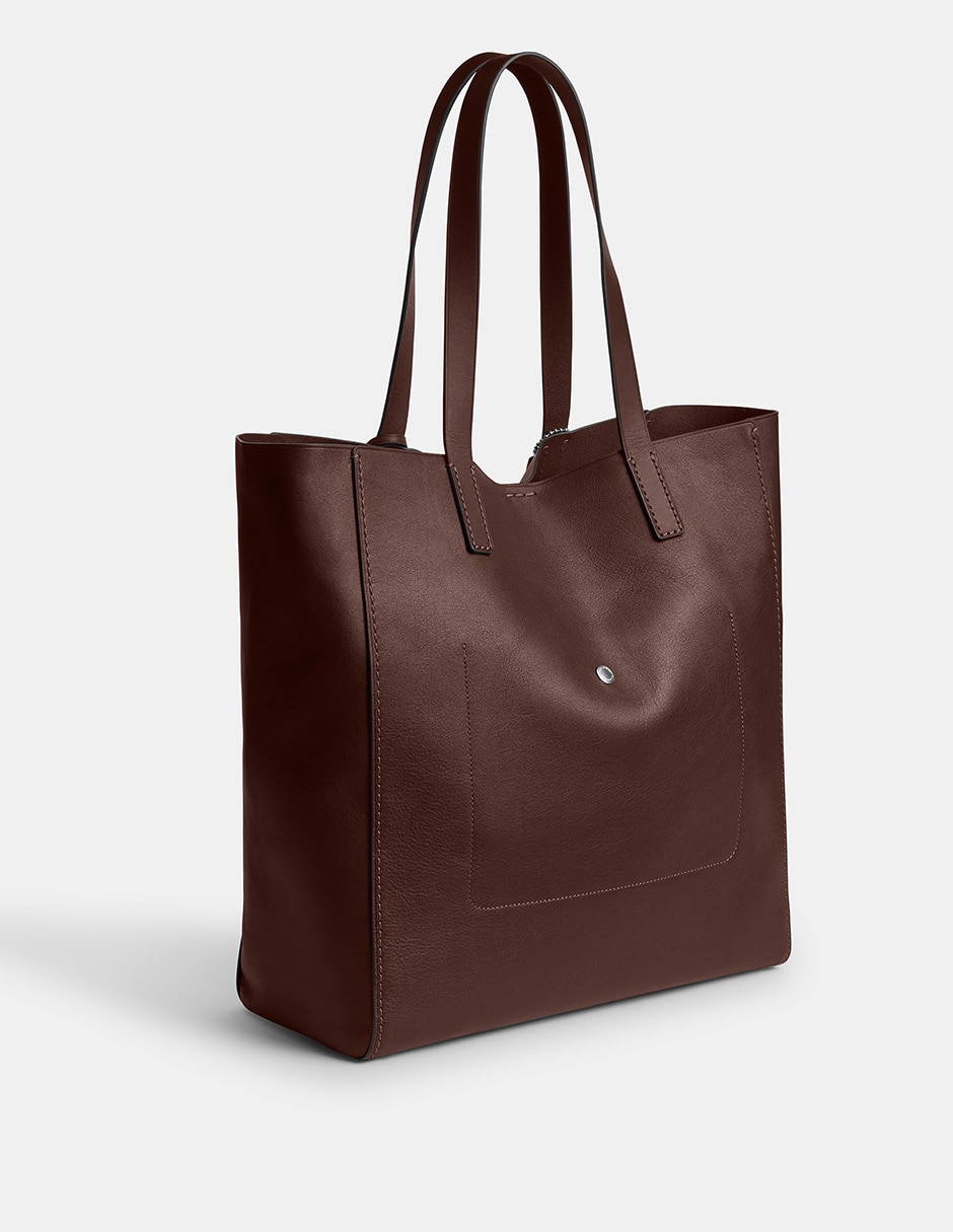 Bolsa tote Natural Grain Leather de piel para mujer 3