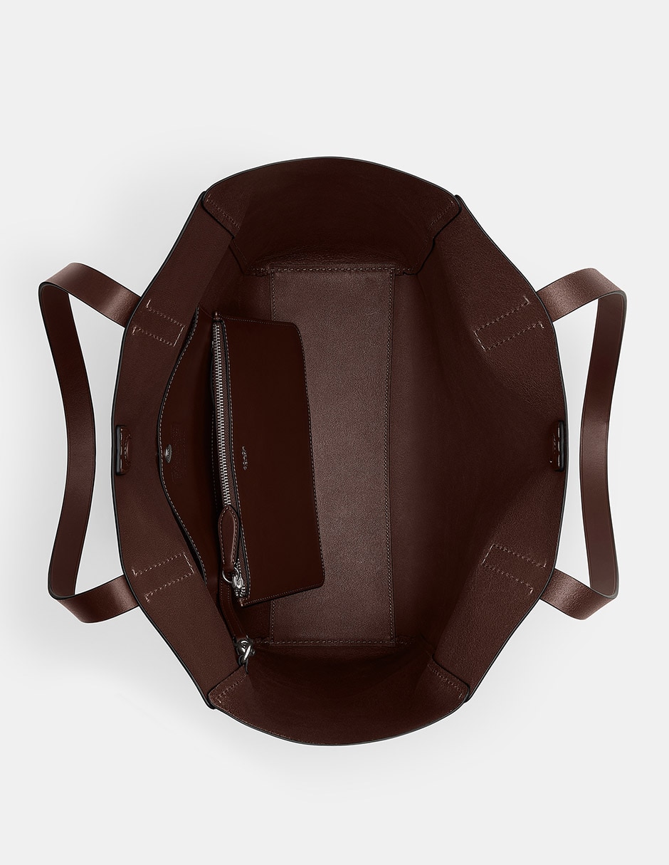 Bolsa tote Natural Grain Leather de piel para mujer 5