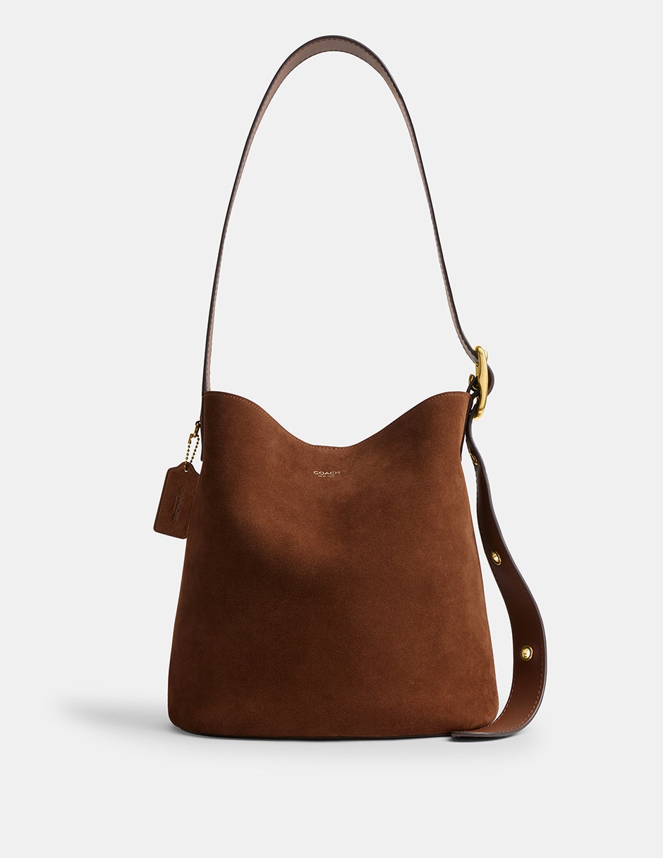 Bolsa Shoulder Suede de piel para mujer