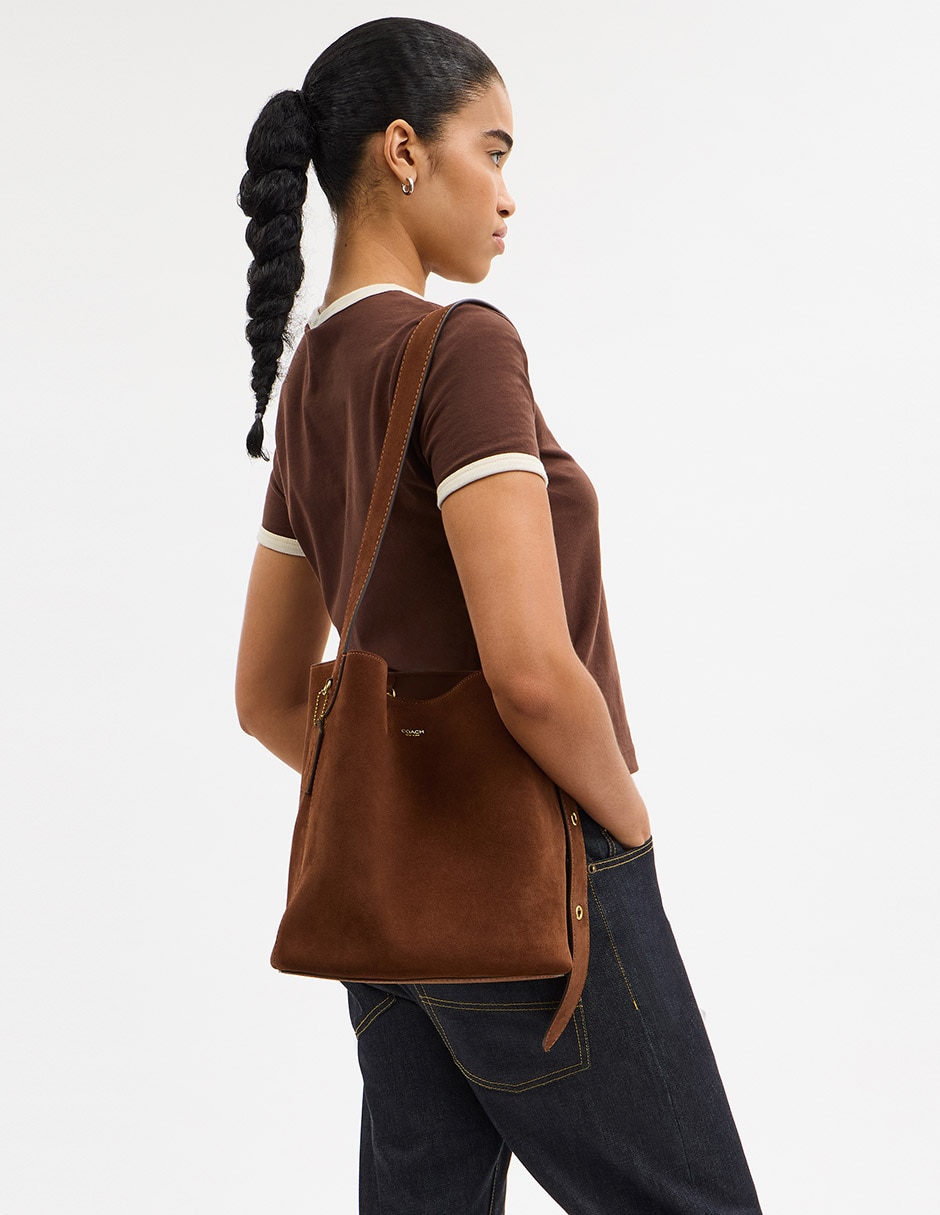 Bolsa Shoulder Suede de piel para mujer 3