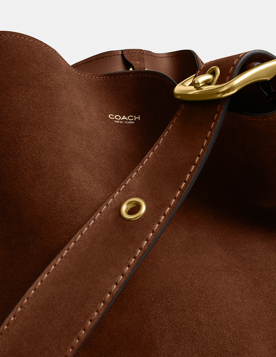 Bolsa Shoulder Suede de piel para mujer 4