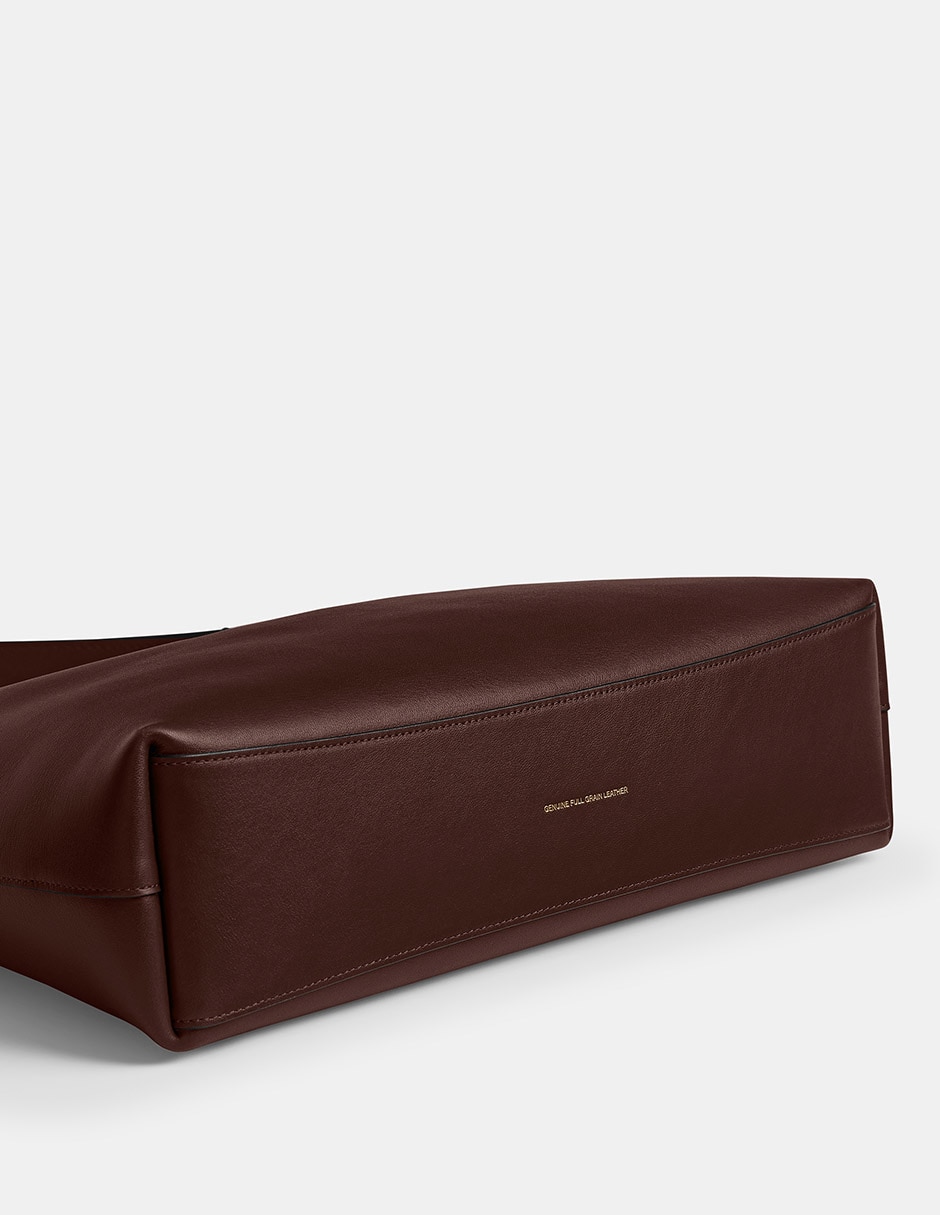 Bolsa Shoulder Natural Grain Leather de piel para mujer 3
