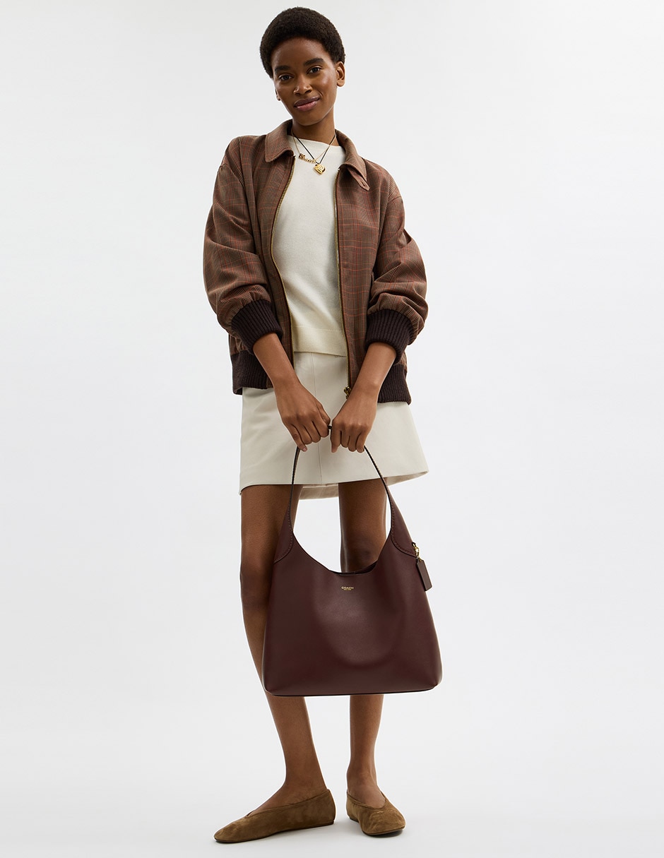 Bolsa Shoulder Natural Grain Leather de piel para mujer 5