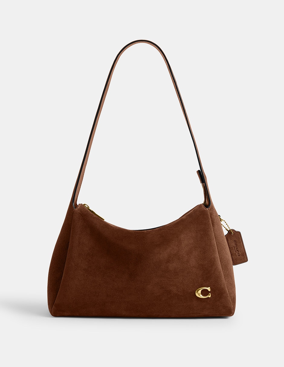 Bolsa Shoulder Suede de piel para mujer