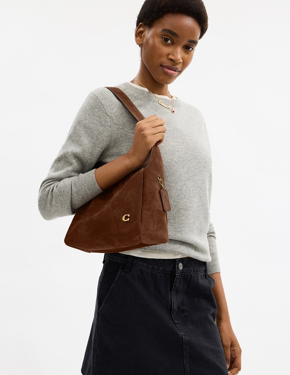 Bolsa Shoulder Suede de piel para mujer 2