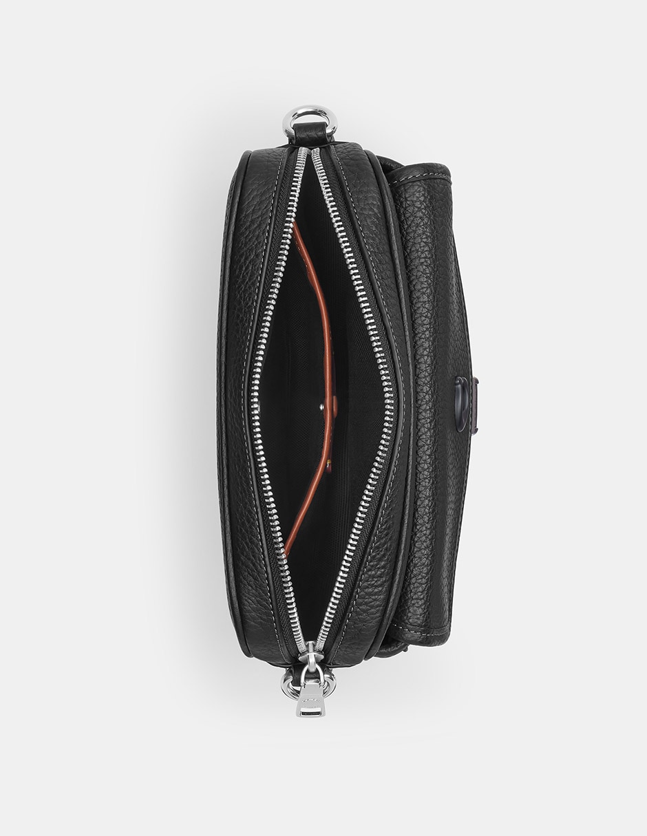 Bolsa crossbody Refined Pebble Leather de piel para hombre 4