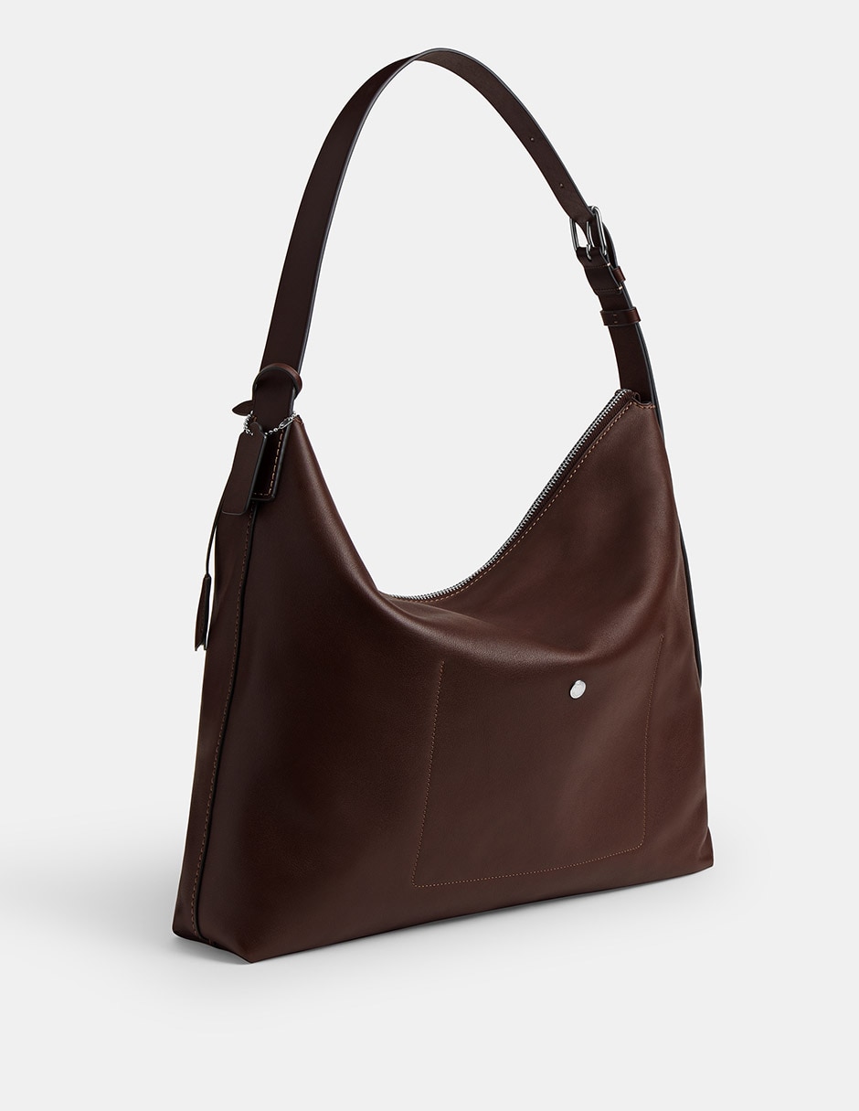 Bolsa messenger Natural Grain Leather de piel para hombre 2