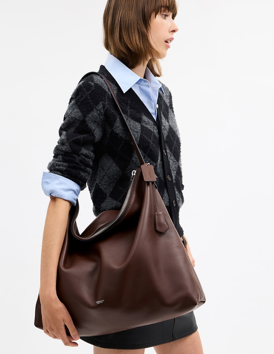 Bolsa messenger Natural Grain Leather de piel para hombre 3