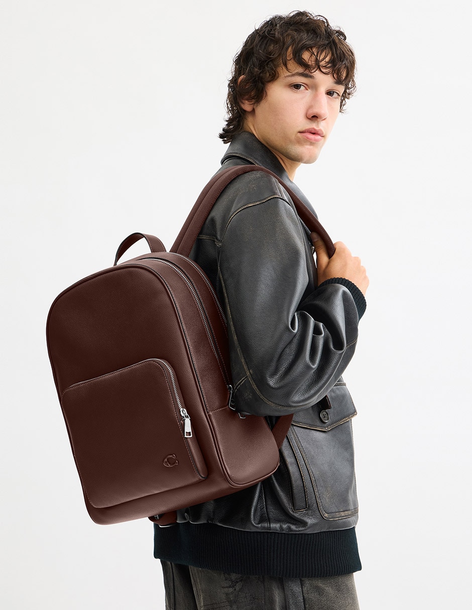 Mochila casual Crossgrain Texture Leather para hombre 2