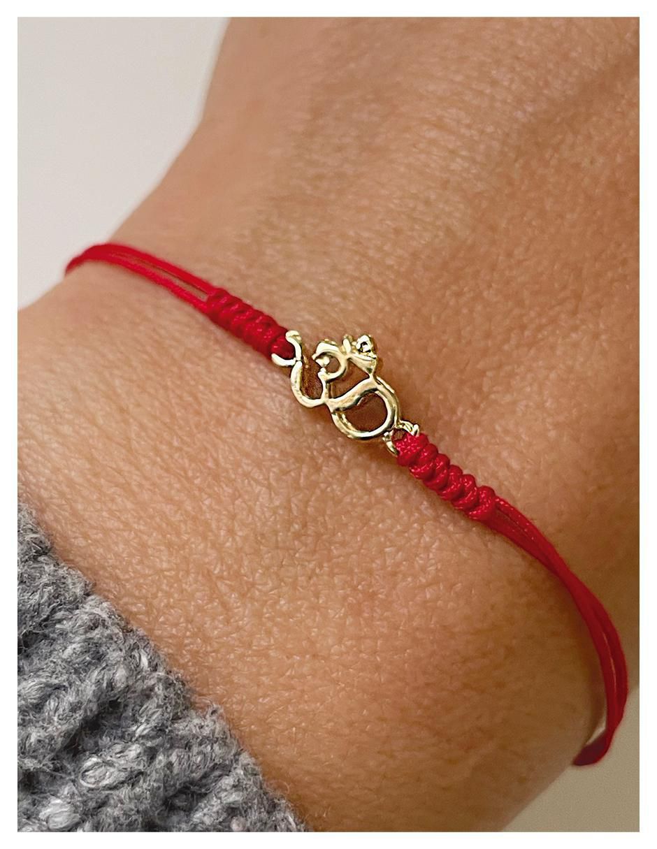 Pulsera de plata con acabado baño de oro 6