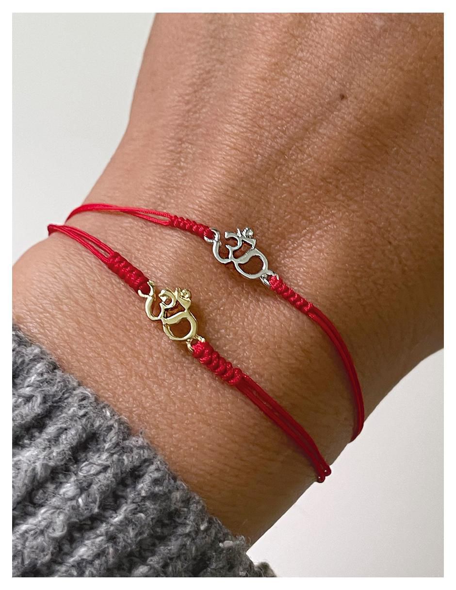 Pulsera de plata con acabado baño de oro 7