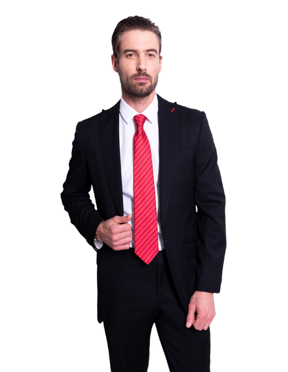 Corbata 6-8.5 cm de seda estampado gráfico para hombre 4