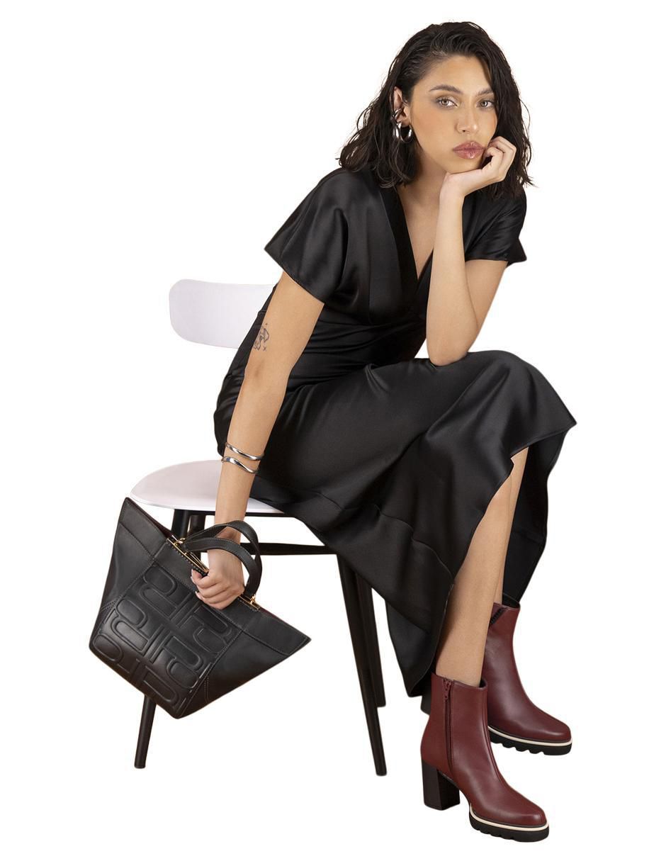 Bolsa satchel de piel para mujer 5