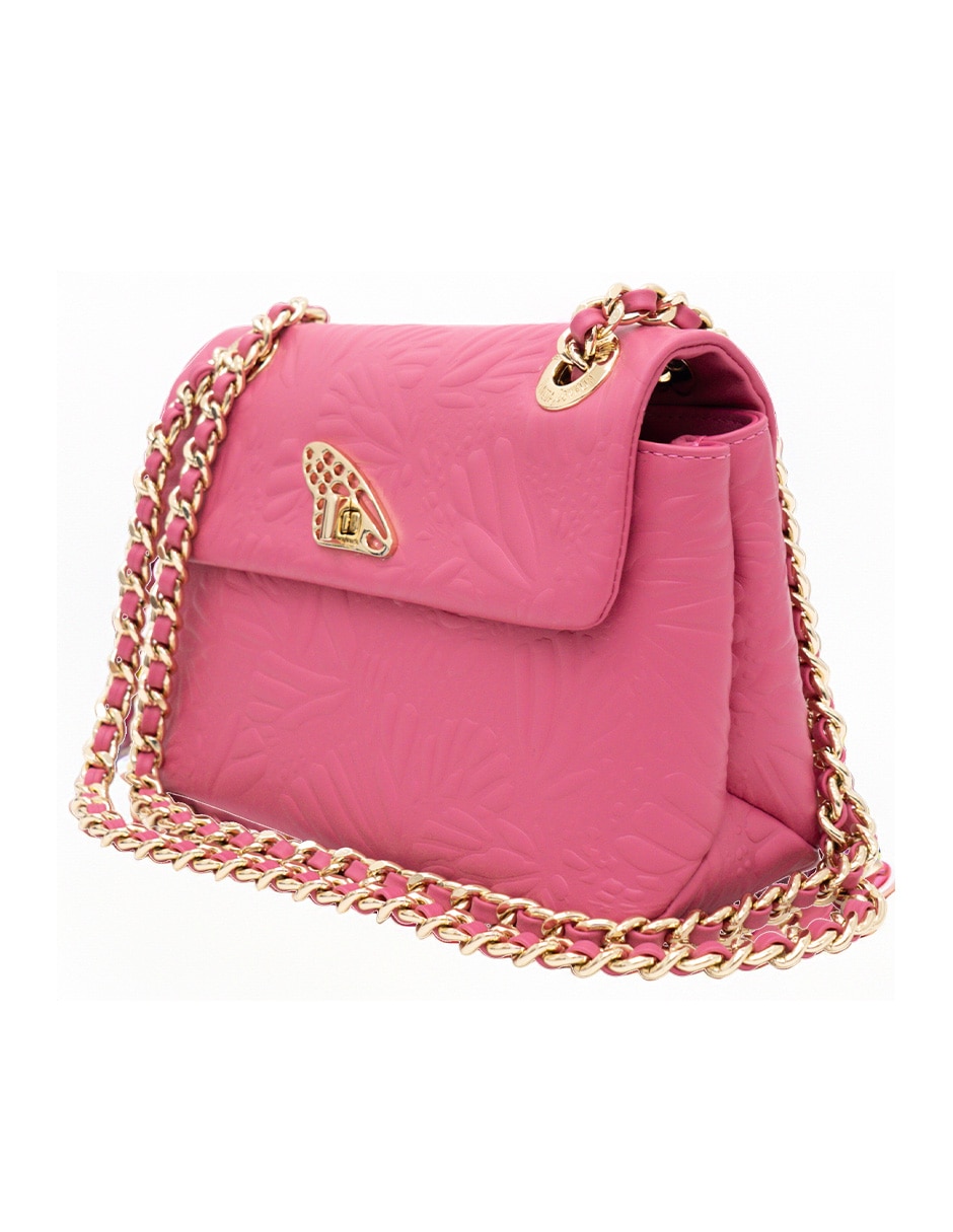 Bolsa crossbody Grabado Mariposa de piel para mujer 2