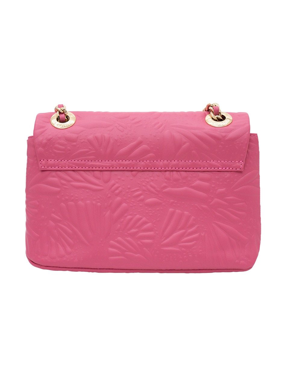 Bolsa crossbody Grabado Mariposa de piel para mujer 3