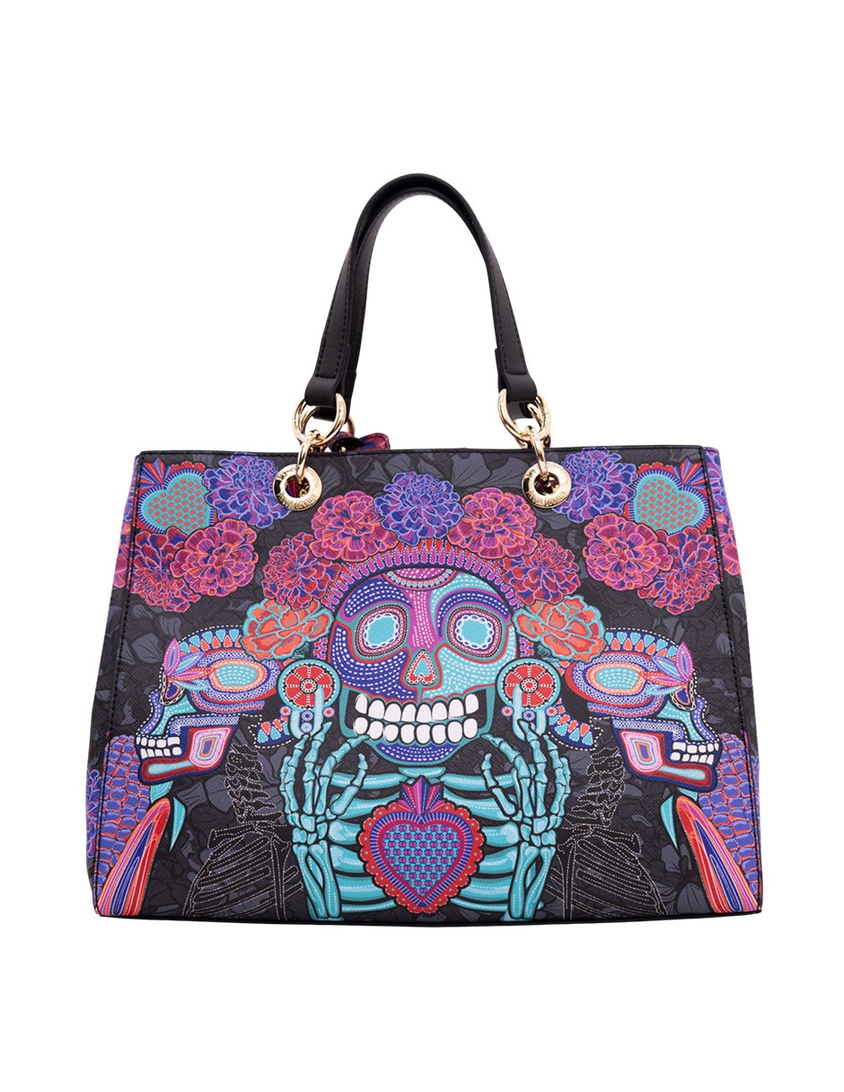 Bolsa satchel Día De Muertos Catrina para mujer 3