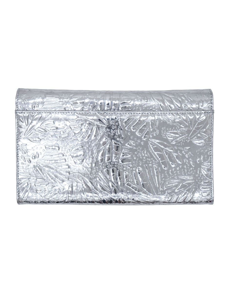 Bolsa clutch Grabado Mariposa de piel para mujer 2