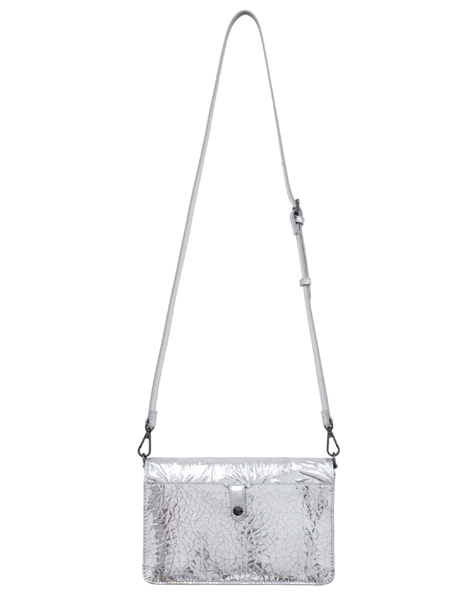 Bolsa crossbody Grabado Mariposa de piel para mujer 7