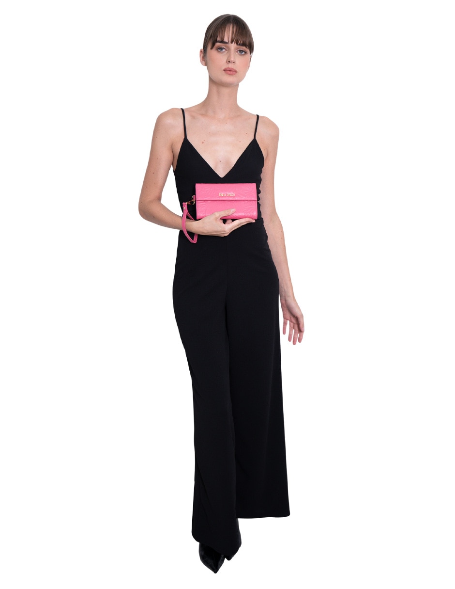 Bolsa wristlet grabado mariposa de piel para mujer 9