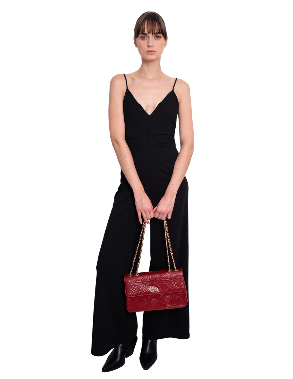 Bolsa crossbody grabado mariposa de piel para mujer 13