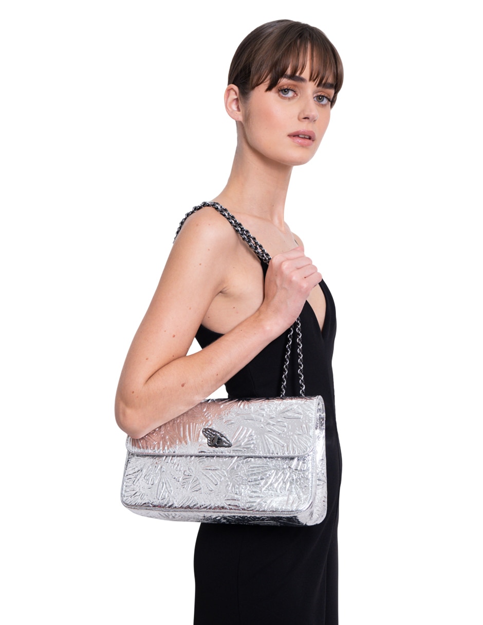 Bolsa crossbody grabado mariposa de piel para mujer 10