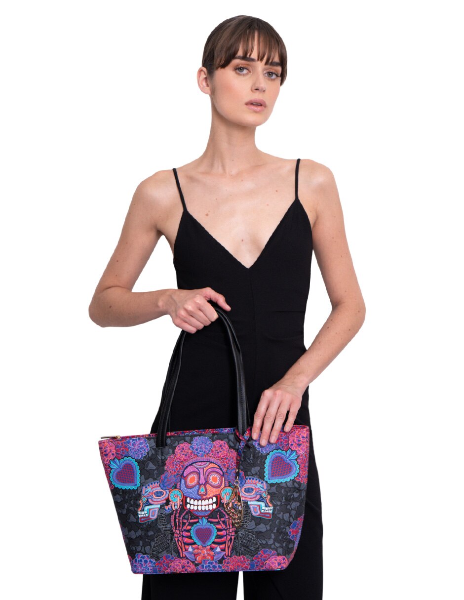 Bolsa tote día de muertos catrina para mujer 10