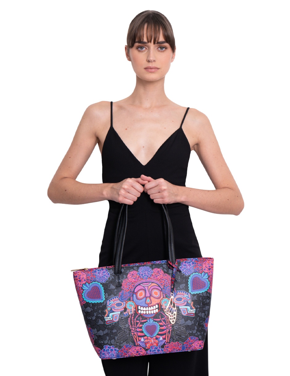 Bolsa tote día de muertos catrina para mujer 12