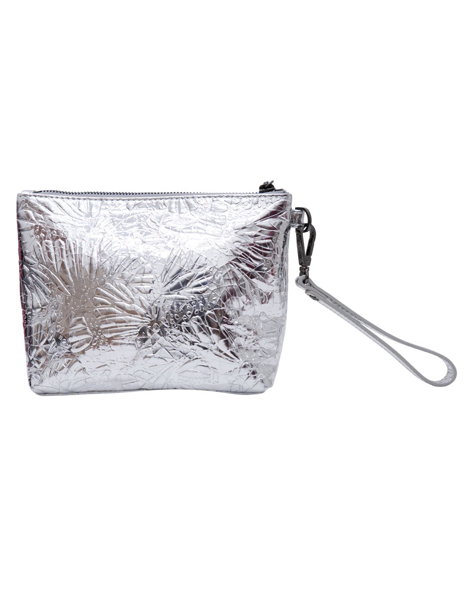 Cosmetiquera grabado mariposa de piel para mujer 7