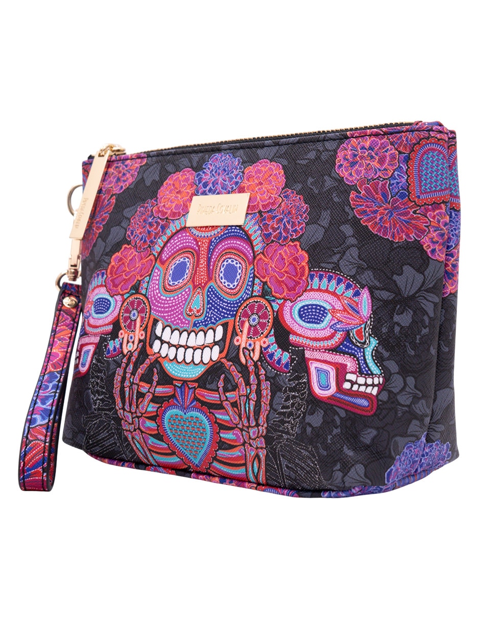 Cosmetiquera para maquillaje día de muertos catrina para mujer 8
