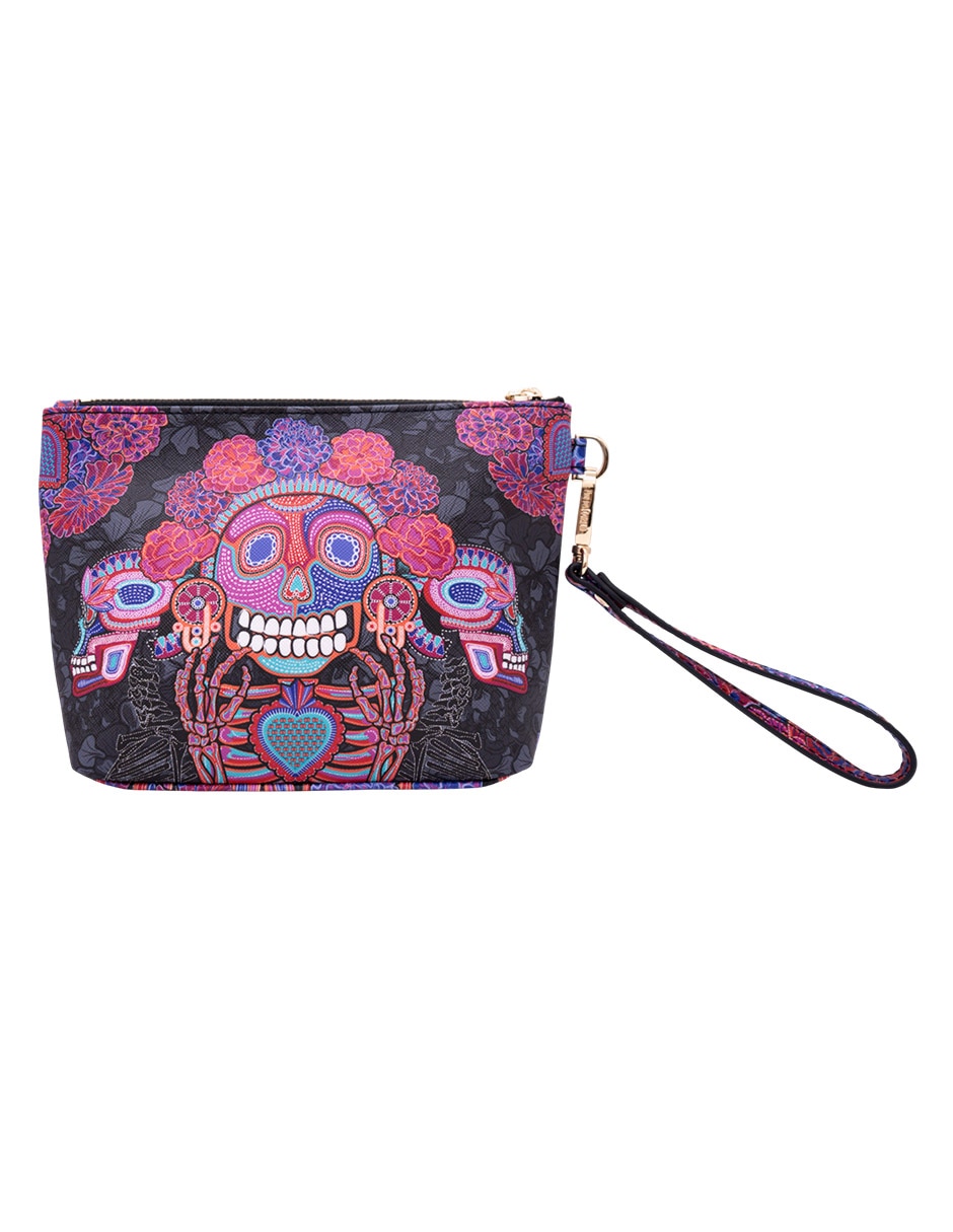 Cosmetiquera para maquillaje día de muertos catrina para mujer 9