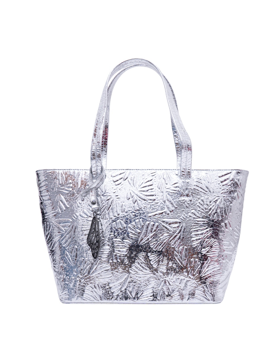 Bolsa tote Grabado Mariposa de piel para mujer