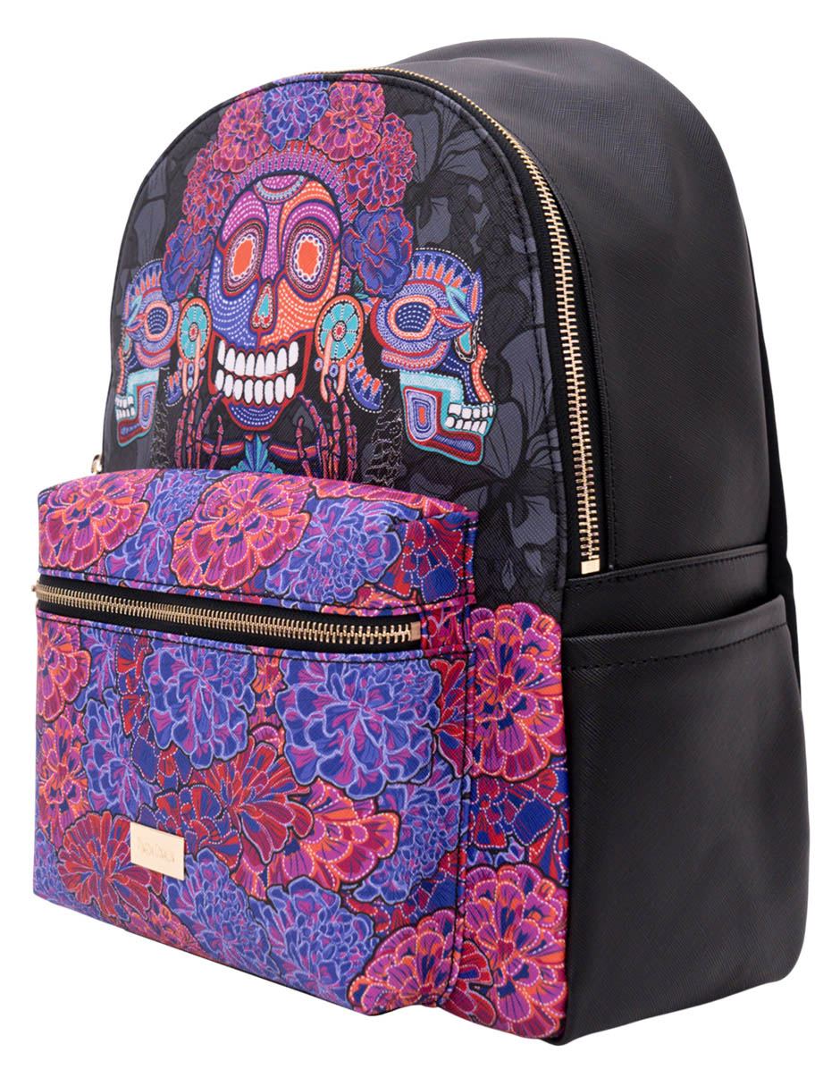 Mochila casual Día de Muertos Catrina para mujer 2