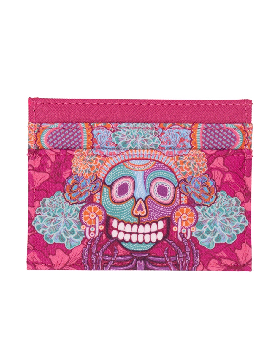 Tarjetero Día de Muertos Catrina para mujer 2