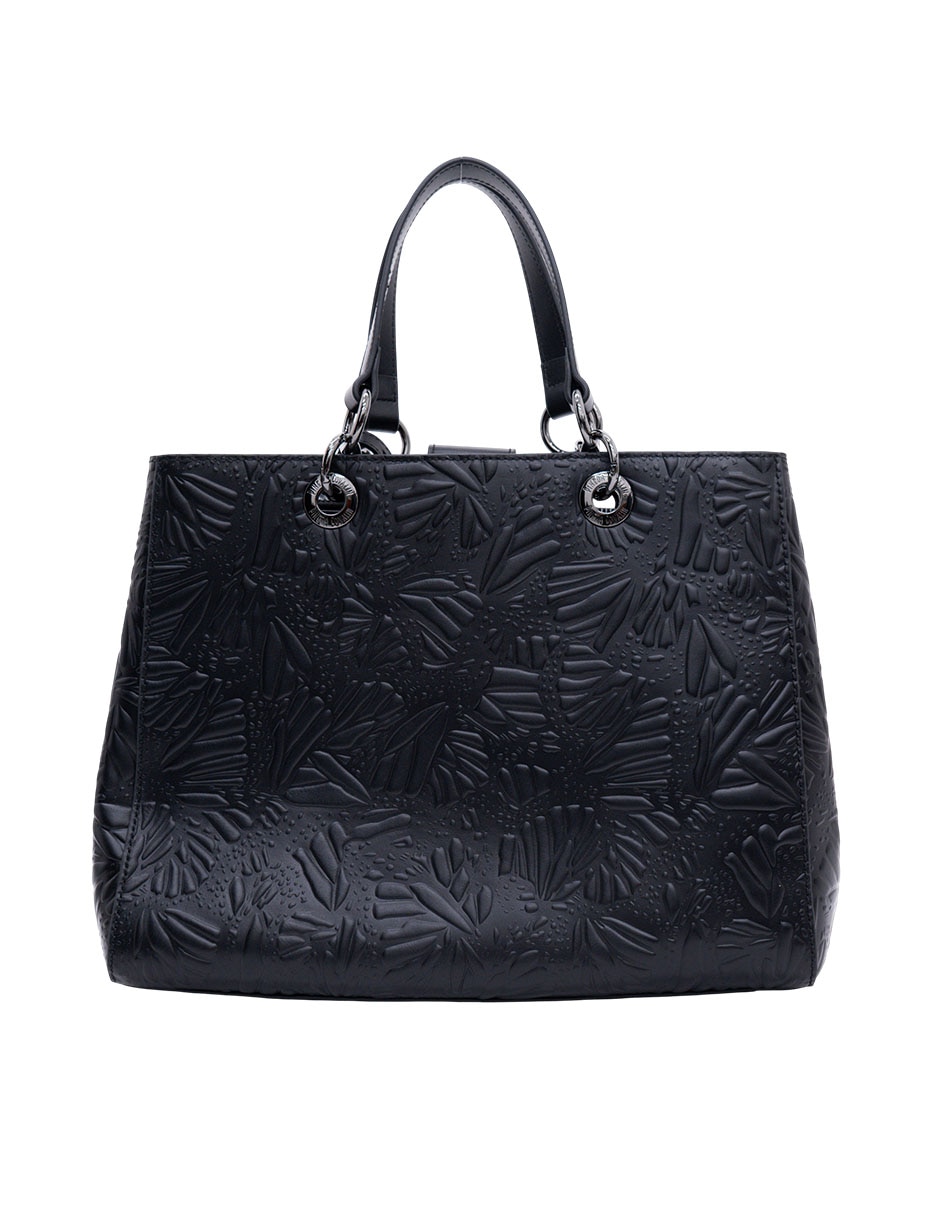 Bolsa satchel Grabado Mariposa de piel para mujer 3