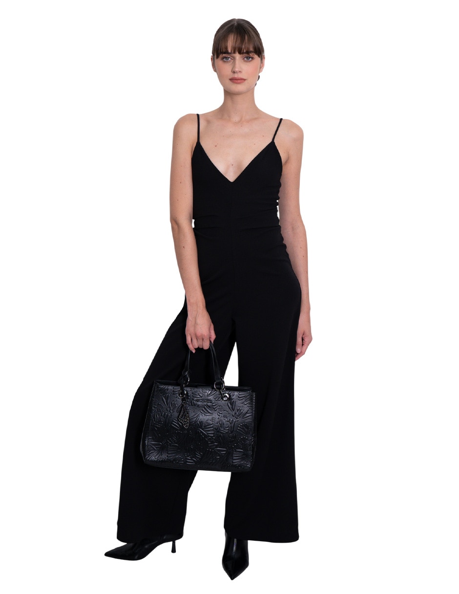 Bolsa satchel Grabado Mariposa de piel para mujer 6