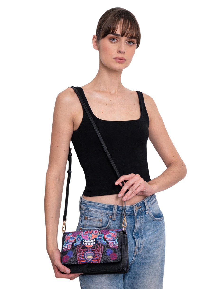 Bolsa crossbody Día De Muertos Catrina para mujer 3