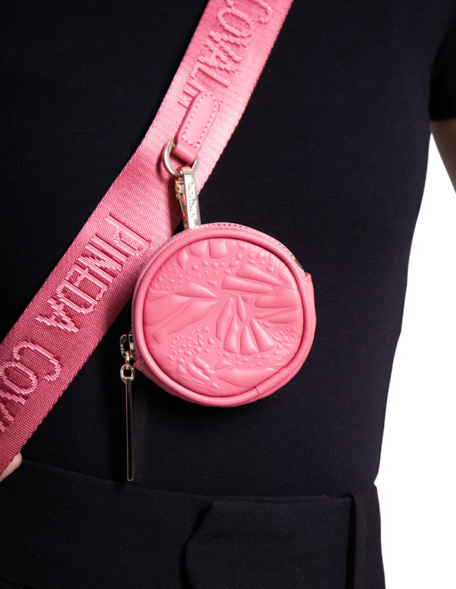 Bolsa crossbody Grabado Mariposa de piel para mujer 7
